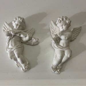 Vintage cherub, White Angel Wall Sculptures decor